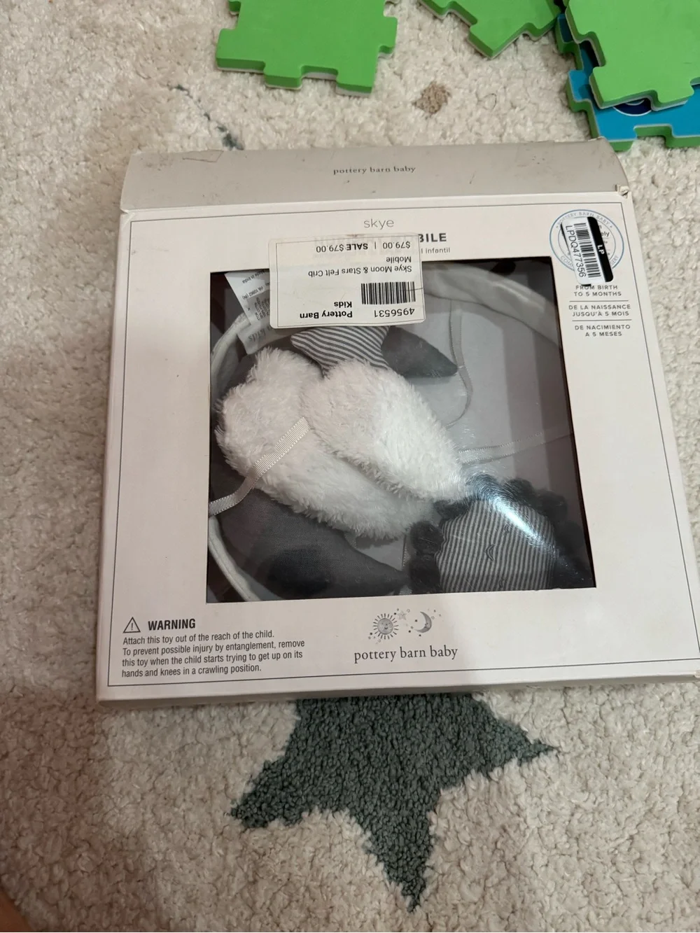 Pottery Barn Baby Skye Mobile in White and Gray